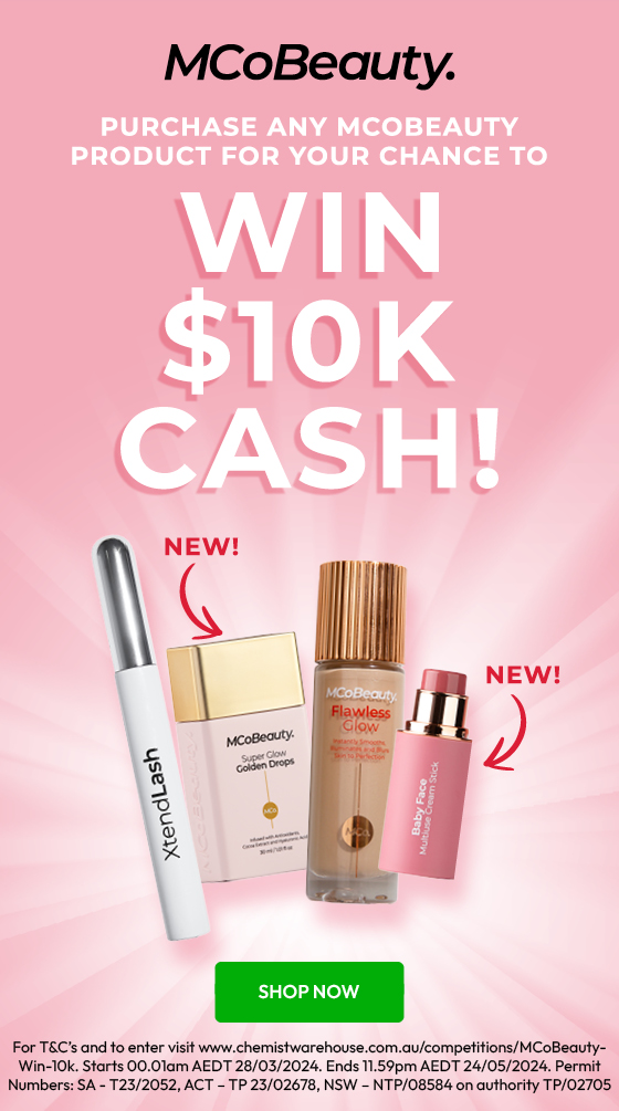 Chemist Warehouse and Affiliates, purch any MCo product to win 10k